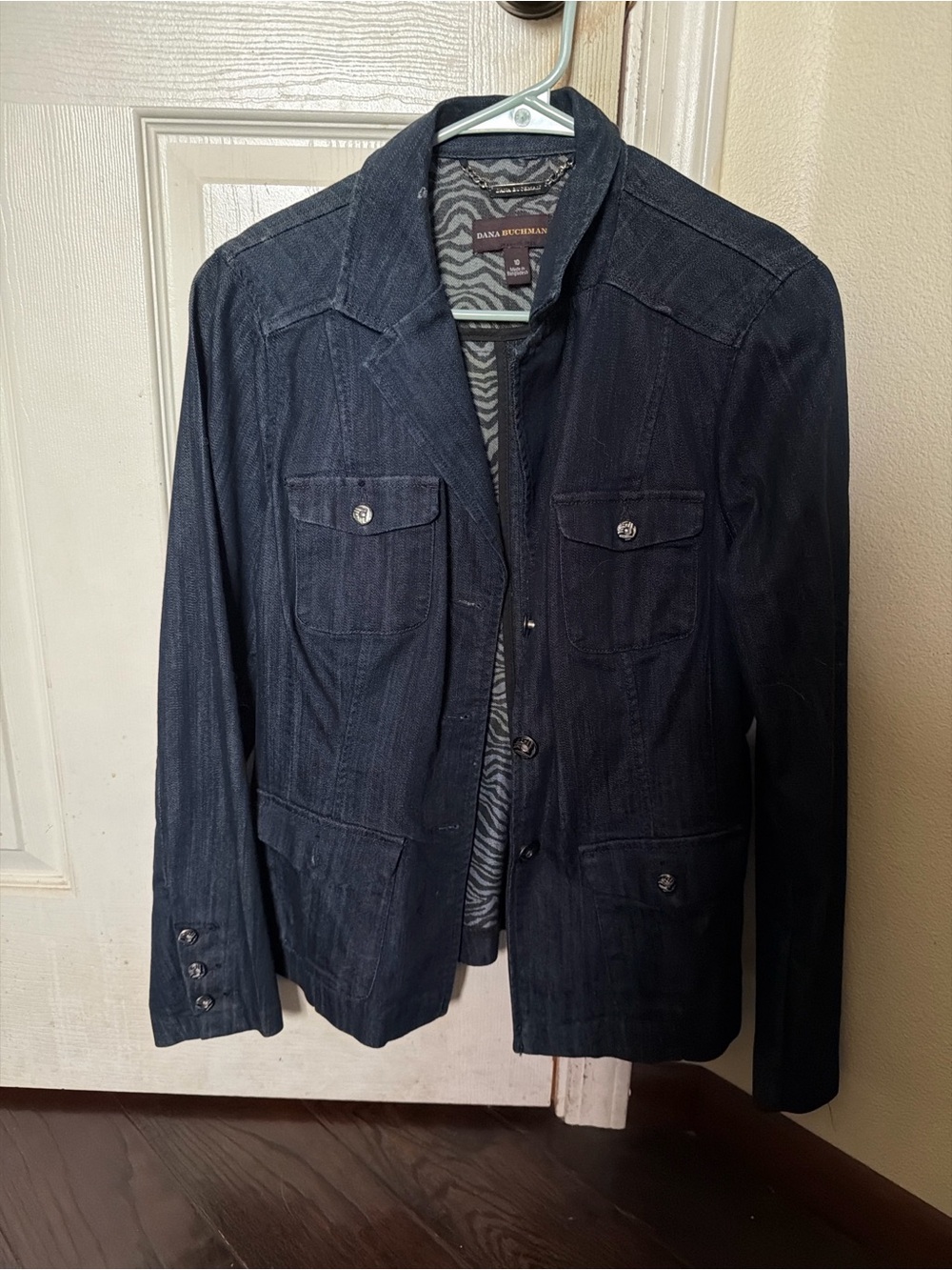 Dana Buchman Dark Navy Lightweight Utility Jacket